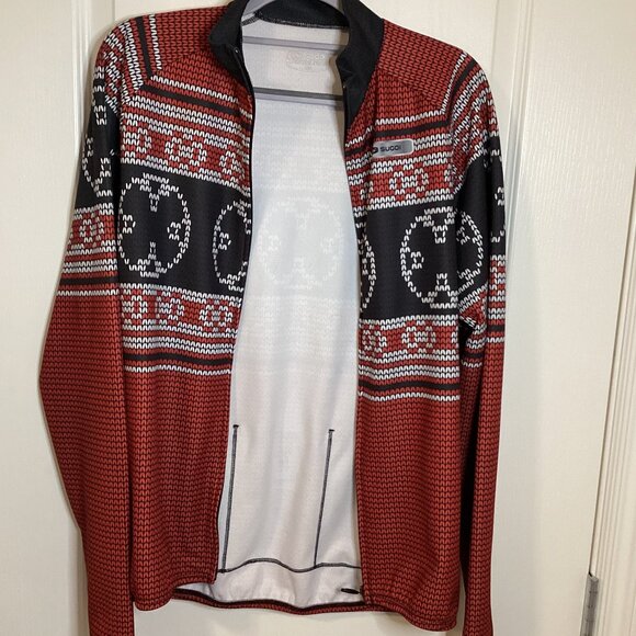 Sugoi Men's Cycling Biking Jacket Size L Red Black Back Pockets Performance - Picture 2 of 7